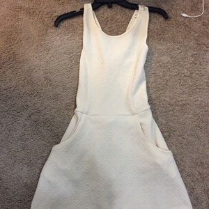 Cute tan midi dress with pockets